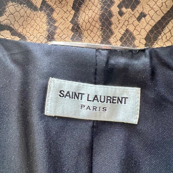 Hedi Slimane Suede Fringe Jacket, Saint Laurent, Snake print, new with tags - Picture 13 of 14